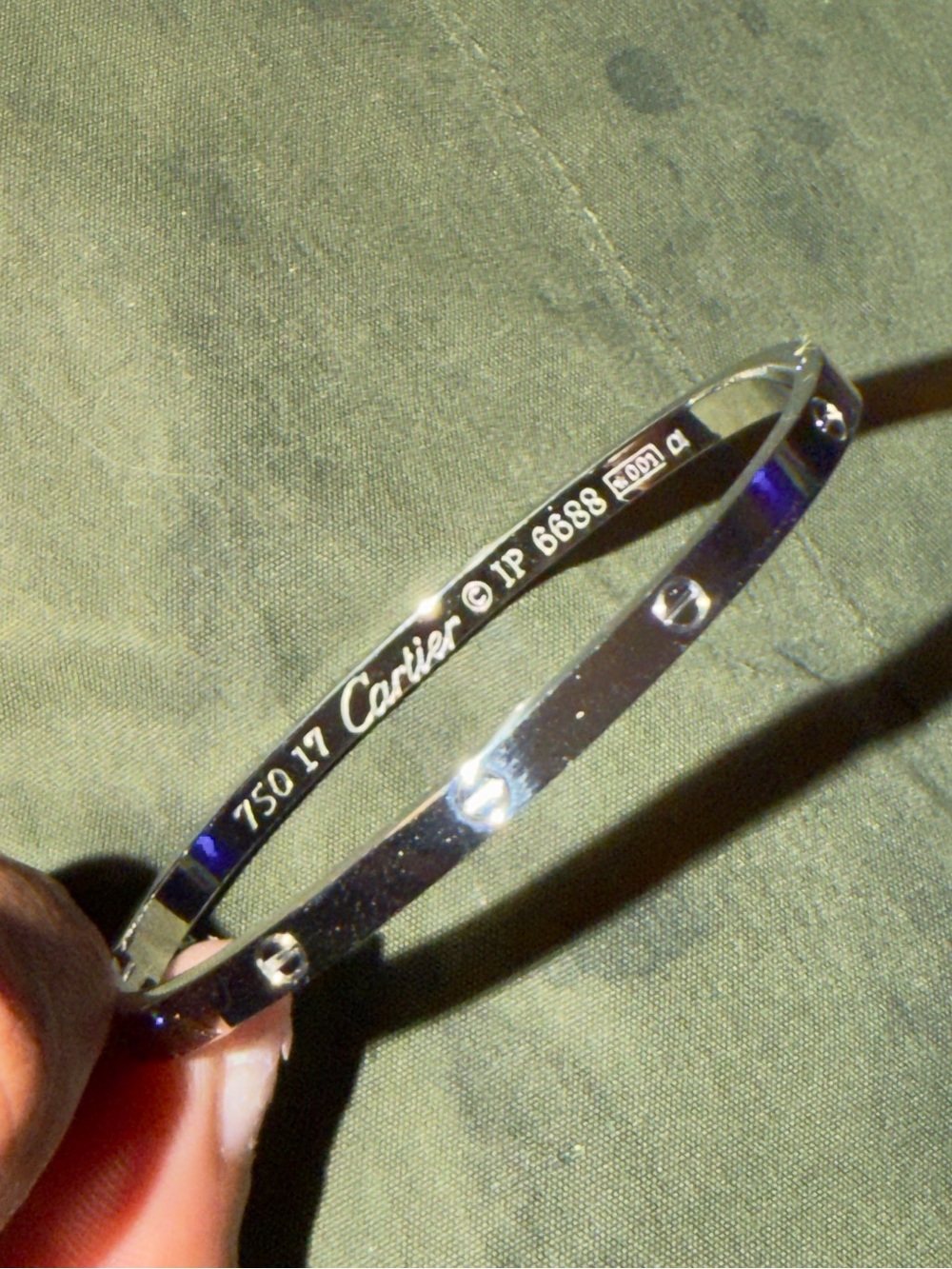 Cartier Silver Love Bracelet - Size in Description